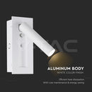 2W(76Lm) LED nakts gaismeklis, V-TAC, IP20, silti balta gaisma 3000K