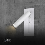 2W(76Lm) LED nakts gaismeklis, V-TAC, IP20, silti balta gaisma 3000K