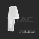 2W(60Lm) LED nakts gaismekli,s V-TAC, IP20, silti balta gaisma 3000K