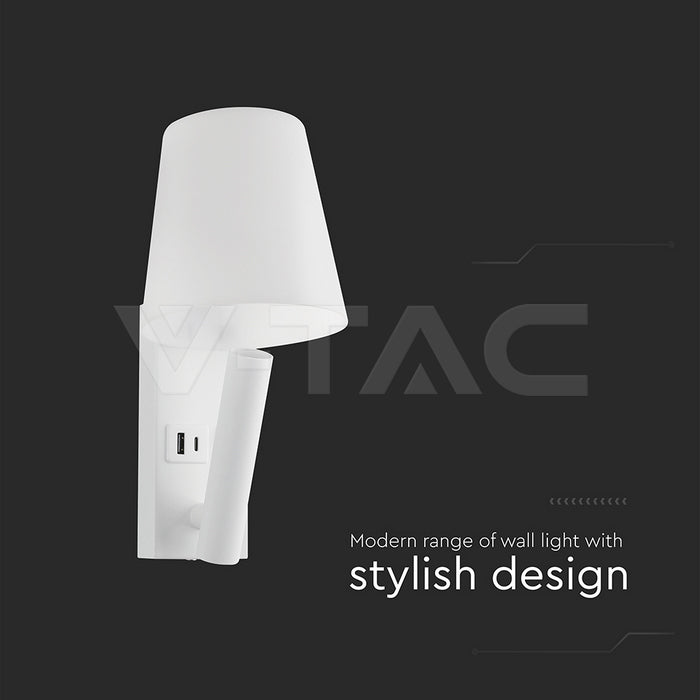 2W(60Lm) LED nakts gaismekli,s V-TAC, IP20, silti balta gaisma 3000K
