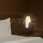 2W(60Lm) LED nakts gaismekli,s V-TAC, IP20, silti balta gaisma 3000K