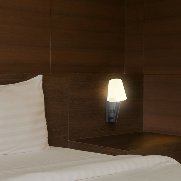 8W LED naktslampiņa pie gultas, V-TAC CREE VT-88062, IP20, melna, silti balta gaisma 3000K