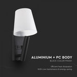 8W LED naktslampiņa pie gultas, V-TAC CREE VT-88062, IP20, melna, silti balta gaisma 3000K