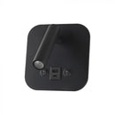 8W(830Lm) LED nakts gaismeklis, IP20, V-TAC, melns, silti balta gaisma 3000K