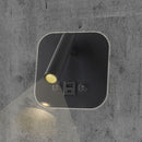 8W(830Lm) LED nakts gaismeklis, IP20, V-TAC, melns, silti balta gaisma 3000K