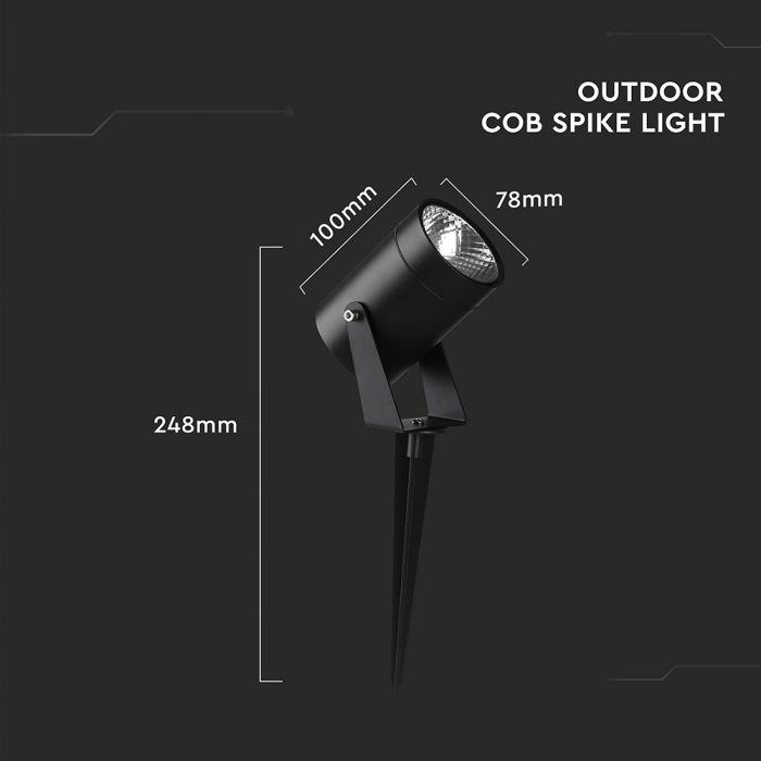 10W(880Lm) LED zemē spraužams gaismeklis, IK06, V-TAC, IP65, silti baltagaisma 3000K