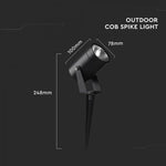 10W (880 lm) LED light fixture, IP65, IK06, V-TAC, black, neutral white light 4000K