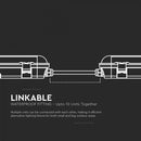 48W(5760Lm) 120LM/W 150cm V-TAC lineaarne valgusti mikrolaineanduriga, IP65, IK06, piimavärv, ilma pistikuta (kaabliühendus), neutraalne valge valgus 4000K