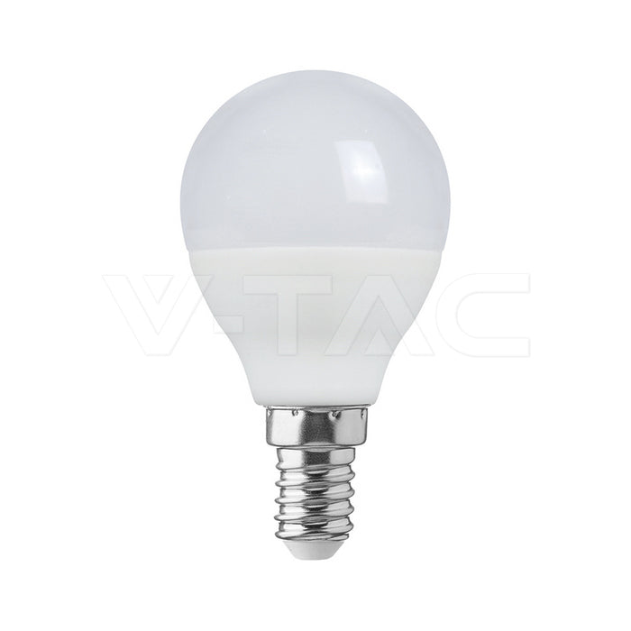 E14 6.5W(600Lm) LED Spuldze, V-TAC, IP20, auksti balta gaisma 6500K