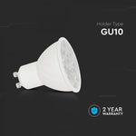 GU10 6W(445Lm) LED Spuldze, 10°, V-TAC, IP20, silti bata gaisma 3000K