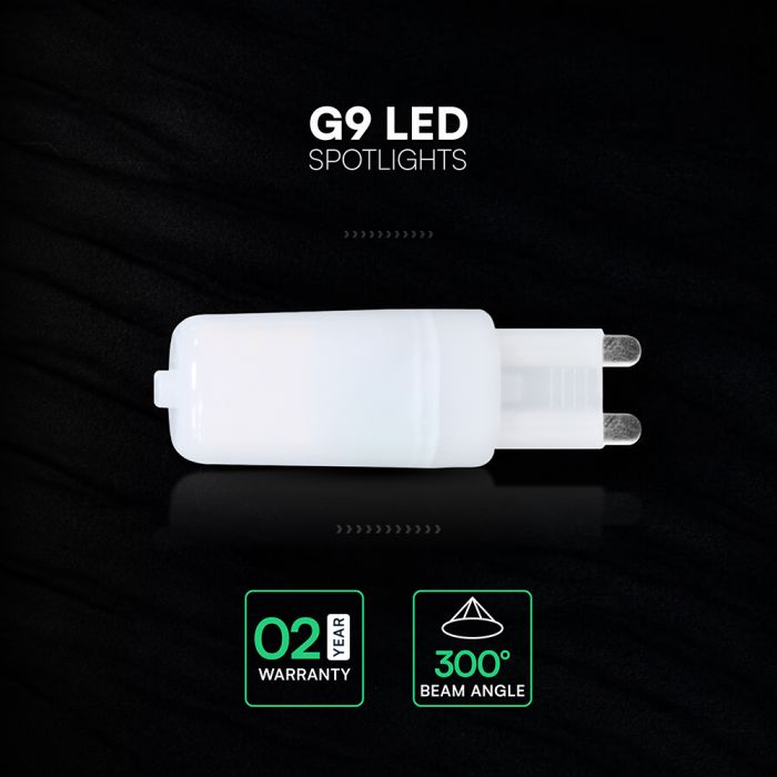 G9 1.1W(100Lm) LED Spuldze, V-TAC, IP20, silti balta gaisma 3000K