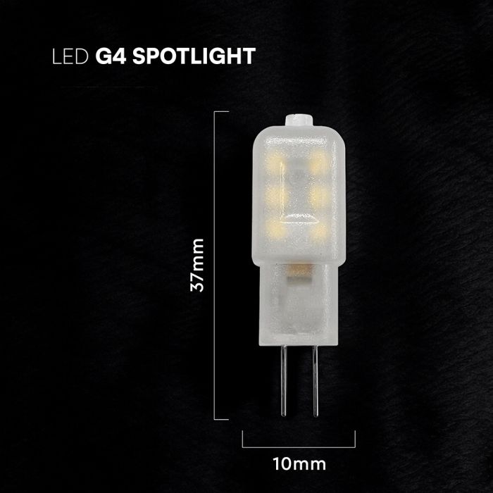 G4 1.1W(100Lm) LED Spuldze, V-TAC, IP20, auksti balta gaisma 6500K