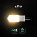 G4 1.1W(100Lm) LED Spuldze, V-TAC, IP20, silti balta gaisma 3000K