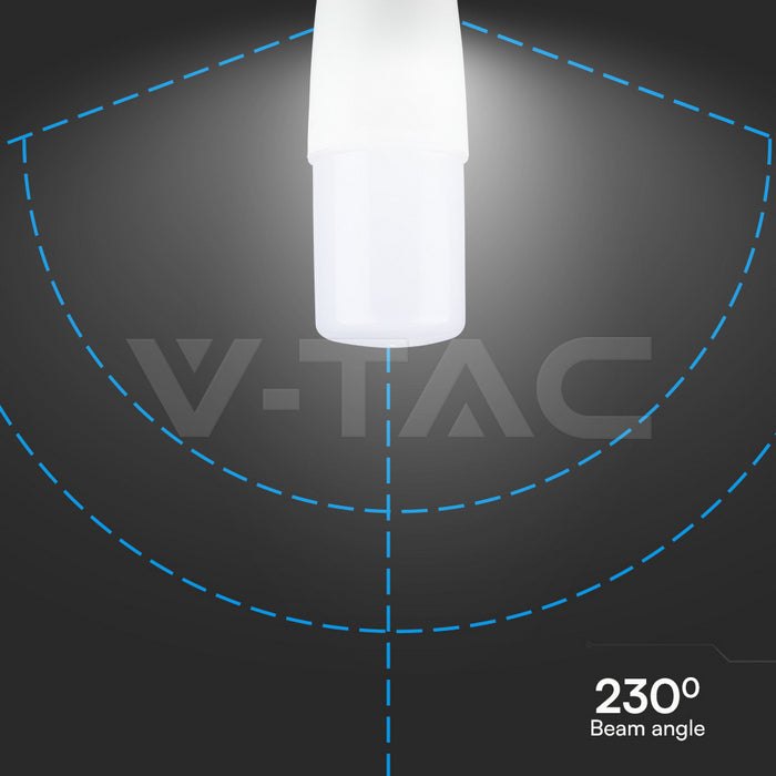 E27 7.5W(660Lm) LED Spuldze, V-TAC, IP20, silti balta gaisma 3000K