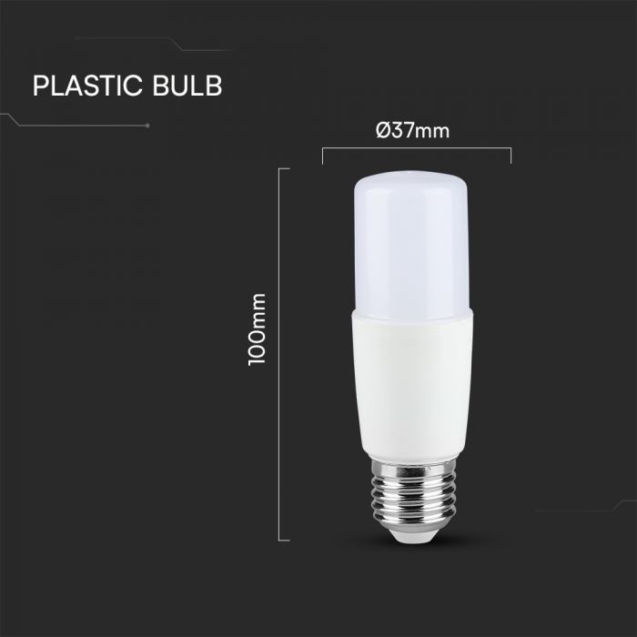 E27 7.5W(660Lm) LED Spuldze, V-TAC, IP20, neitrāli balta gaisma 4000K