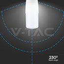 E27 7.5W(660Lm) LED-pirn, V-TAC, IP20, jaheda valge 6500K