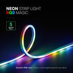 5m Set_3W/m DC:5V 0.6A RGB Neon LED Strip Set, IP20, includes a remote control, 1 USB controller, compatible with any USB device