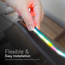 3W/m DC:5V 0.6A RGB neona LED lentu komplekts, IP20, 5 m, komplektā tālvadības pults, 1 USB kontrolieris, savietojams ar jebkuru USB ierīci