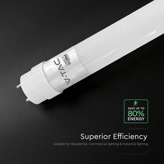 15W(2250Lm) V-TAC T8 LED spuldze, 150 cm, VT-015, CREE, G13, IP20, 4000K