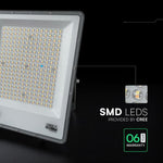 200W(16450Lm) LED  SMD-CREE Chip prožektors bez kustību sensora, IP65, V-TAC, melns, 3IN1