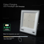 200W(16450Lm) LED  SMD-CREE Chip prožektors bez kustību sensora, IP65, V-TAC, melns, 3IN1