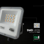 10W(730Lm) LED SMD-CREE Chip prožektors bez kustību sensora, IP65, V-TAC, melns, 3IN1