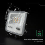 10W(730Lm) LED SMD-CREE Chip prožektors bez kustību sensora, IP65, V-TAC, melns, 3IN1