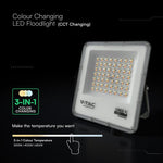 50W(4500Lm) LED SMD-CREE Chip prožektors bez kustību sensora, IP65, V-TAC, melns, 3IN1