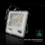 50W(4500Lm) LED SMD-CREE Chip prožektors bez kustību sensora, IP65, V-TAC, melns, 3IN1