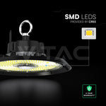 100W(13500Lm) LED CREE UFO noliktavas gaismeklis, V-TAC, IP65, melns, neitrāli balta gaisma 4000K