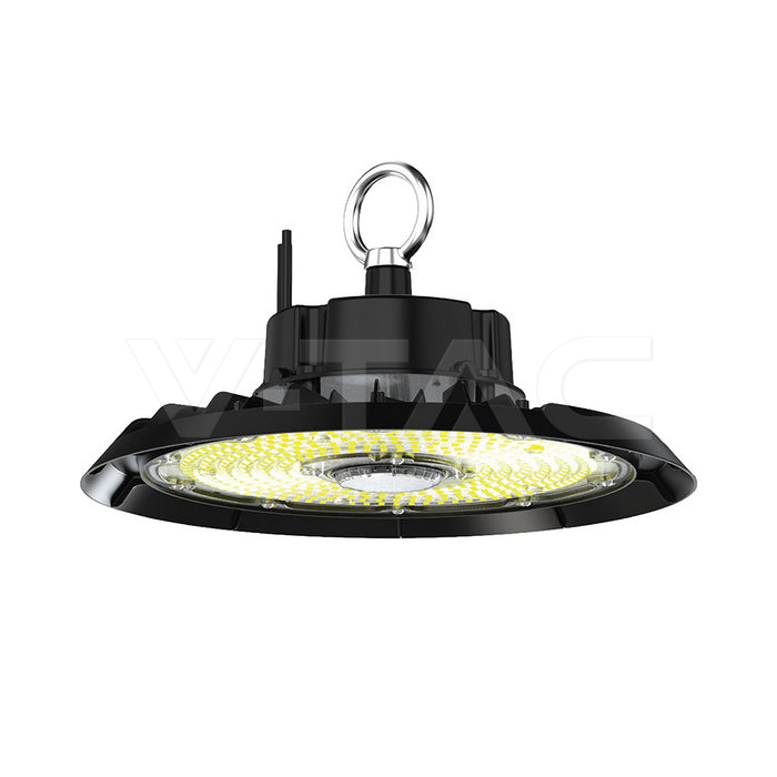 150W(23250Lm) LED CREE UFO noliktavas gaismeklis, V-TAC, IP65, melns, neitrāli balta gaisma 4000K