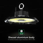 150W(20200Lm) LED CREE UFO noliktavas gaismeklis, V-TAC, IP65, melns, auksti balta gaisma 6500K