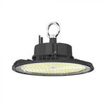 200W(31000Lm) LED industriālais UFO tipa gaismeklis, V-TAC VT-91202, SMD, 155Lm/W, IP65, IK06, melns, 288x288x96mm, 220–240V, 90°, 5 gadu garantija, gaisma 6500K