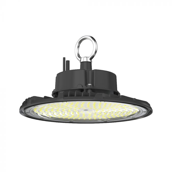 200W(31000Lm) LED industriālais UFO tipa gaismeklis, V-TAC VT-91202, SMD, 155Lm/W, IP65, IK06, melns, 288x288x96mm, 220–240V, 90°, 5 gadu garantija, gaisma 4000K