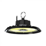200W(27000Lm) 155Lm/W LED UFO Noliktavas apgaismojums, V-TAC, IP65, IK06, melns, neitrāli balta gaisma 4000K