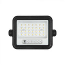 50W(700Lm) LED prožektors ar solāro paneli  DC 6V 6W, V-TAC, IP65, melns, ar tālvadības pulti un regulējamu krāsu temperatūru,7IN1