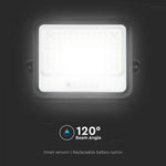 200W(1700Lm) LED prožektors ar solāro paneli  DC 6V 12W, V-TAC, IP65, melns, ar tālvadības pulti un regulējamu krāsu temperatūru, 7IN1