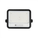 200W(1700Lm) LED prožektors ar solāro paneli  DC 6V 12W, V-TAC, IP65, melns, ar tālvadības pulti un regulējamu krāsu temperatūru, 7IN1