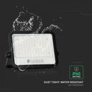 200W(1700Lm) LED prožektors ar solāro paneli  DC 6V 12W, V-TAC, IP65, melns, ar tālvadības pulti un regulējamu krāsu temperatūru, 7IN1