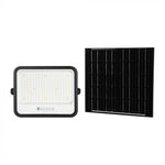 400W(1700Lm) LED prožektors ar solāro paneli  DC 6V 25W, V-TAC, IP65, melns, ar tālvadības pulti un regulējamu krāsu temperatūru, 7IN1 (Copy)