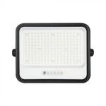 400W(1700Lm) LED prožektors ar solāro paneli  DC 6V 25W, V-TAC, IP65, melns, ar tālvadības pulti un regulējamu krāsu temperatūru, 7IN1 (Copy)