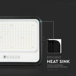 400W(1700Lm) LED prožektors ar solāro paneli  DC 6V 25W, V-TAC, IP65, melns, ar tālvadības pulti un regulējamu krāsu temperatūru, 7IN1 (Copy)