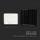 400W(1700Lm) LED prožektors ar solāro paneli  DC 6V 25W, V-TAC, IP65, melns, ar tālvadības pulti un regulējamu krāsu temperatūru, 7IN1 (Copy)