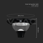 15W(2200Lm) LED solārais dārza gaismeklis, V-TAC, IP65, 3IN1