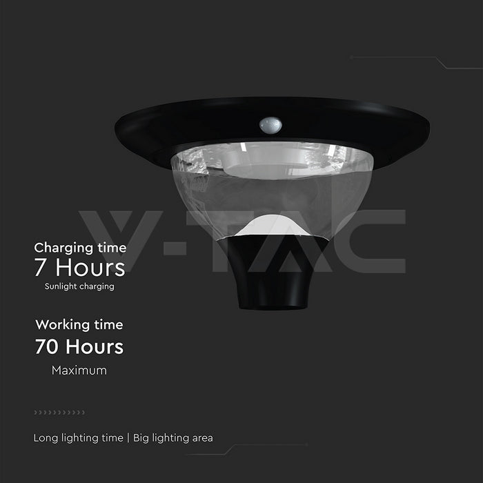 15W(2200Lm) LED solārais dārza gaismeklis, V-TAC, IP65, 3IN1