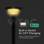 15W(2200Lm) LED solārais dārza gaismeklis, V-TAC, IP65, 3IN1