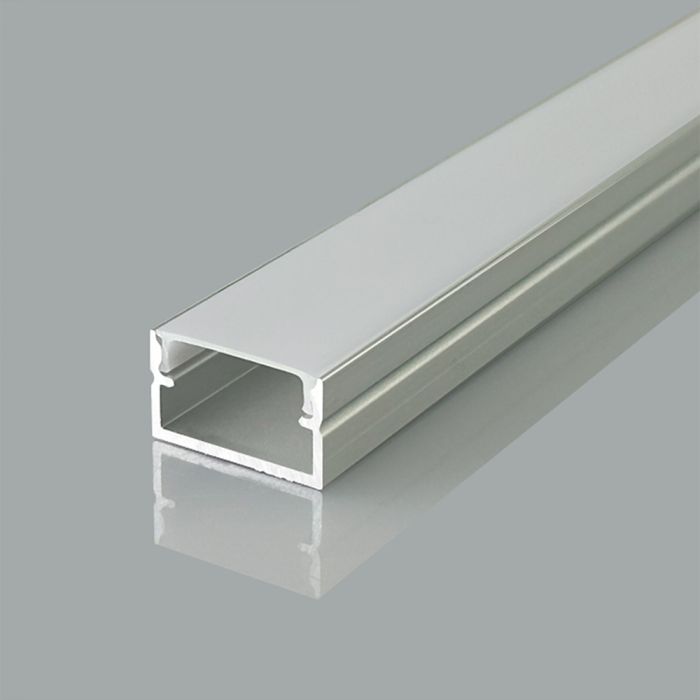 2m virsapmetuma alumīnija profils, sudraba, 2000x17x10mm,  V-TAC