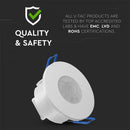 Infrasarkanais PIR kustības sensors ar integrētu mikroshēm, IP20, V-TAC