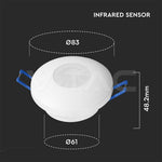 PIR griestu sensors 2 vienā, balts korpuss