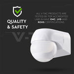 PIR sienas sensors 180°/360°, balts korpuss, IP44